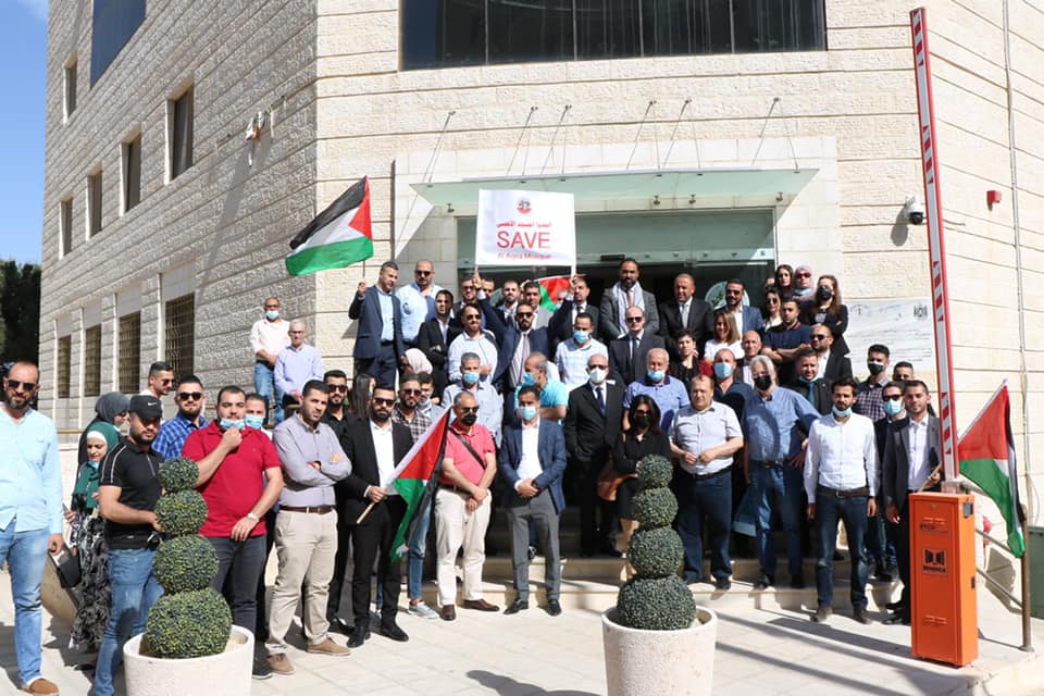 اعتصام لنقابة المحامين رفضا لاستمرار العدوان الصهيوني